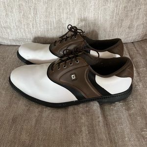 FootJoy Men's Fj Originals Golf Shoes 11.5 11-1/2 White/Brown/Black